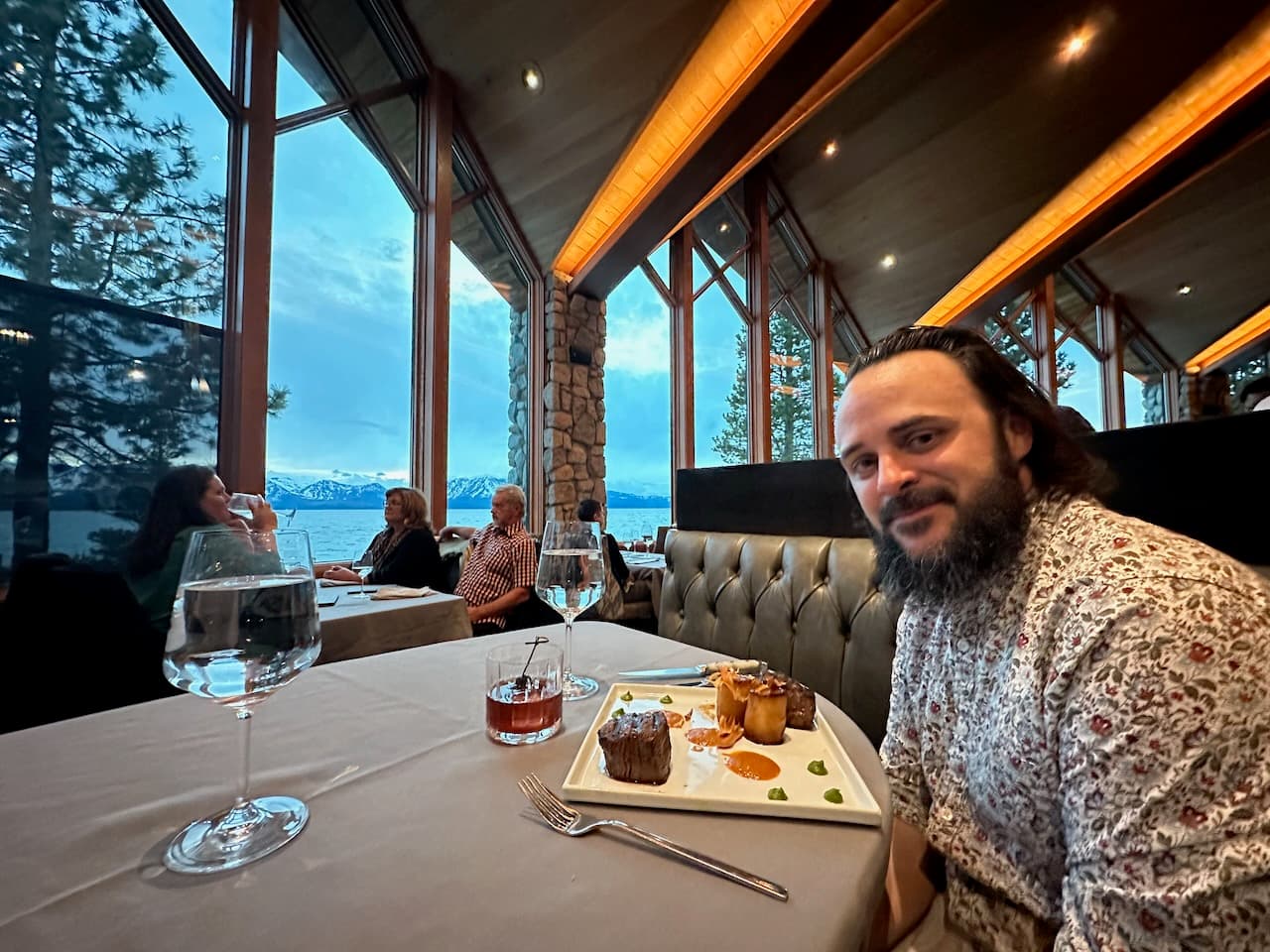 Celebrating 9 years together with a beautiful lakefront dinner