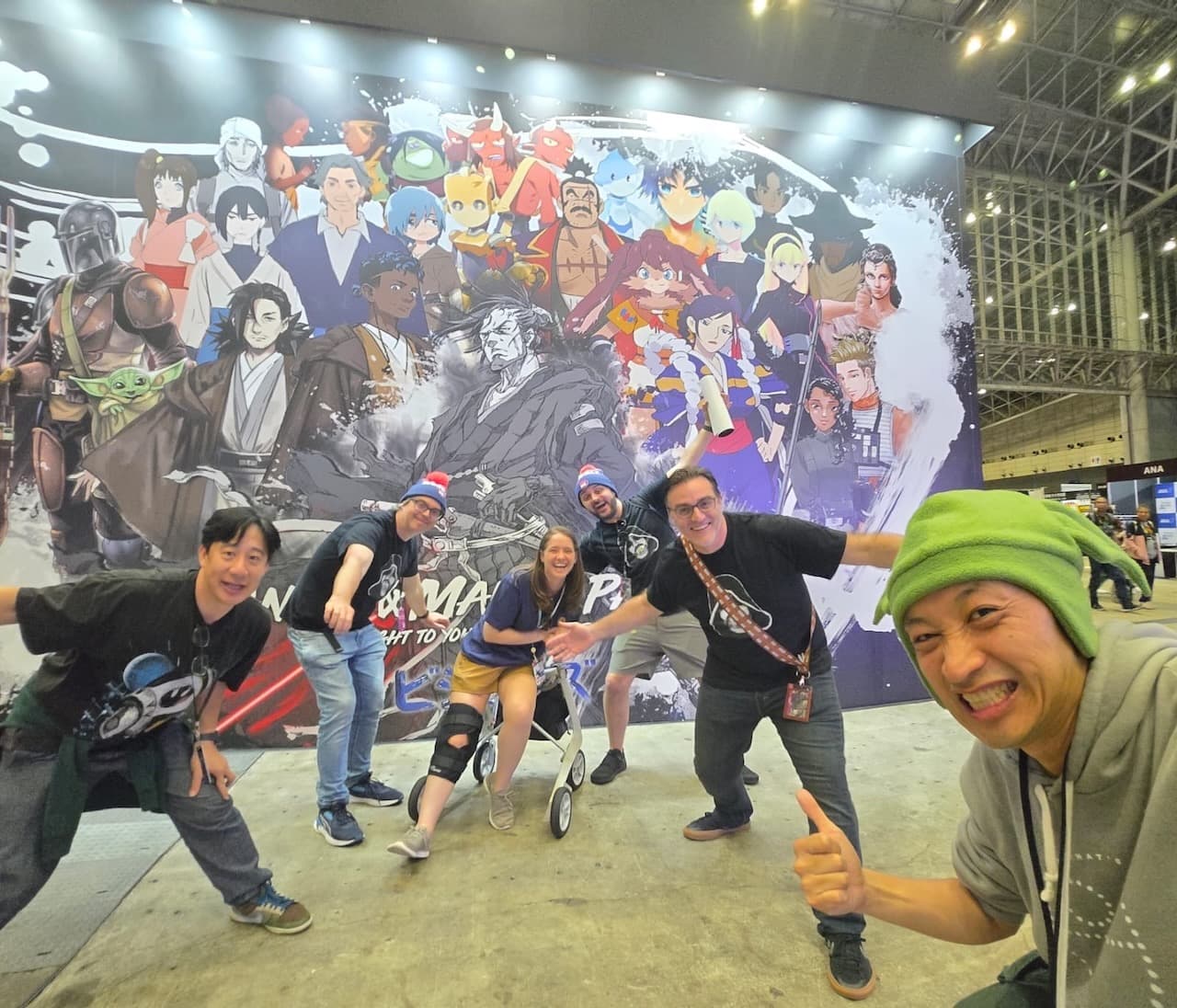 Madison seeing what Star Wars celebration is all about with Shawn and his Star Wars buddies