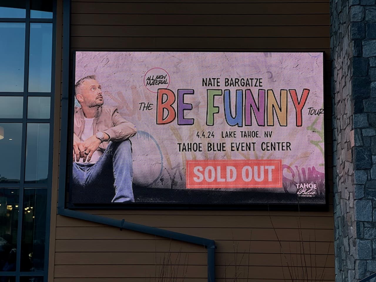 The first comedy show we caught at our new local event center