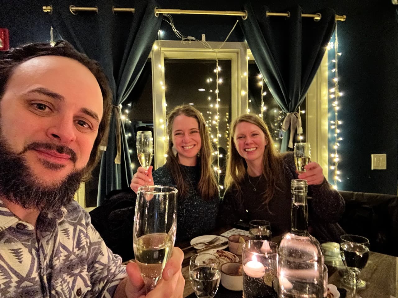 With Victoria, toasting to a wonderful year and hopefully a wonderful one ahead where maybe we’ll get to see you, too?