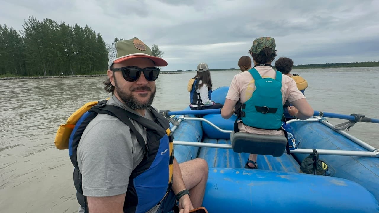 Shawn enjoying a float on the Susitna River, near Talkeetna, Alaska