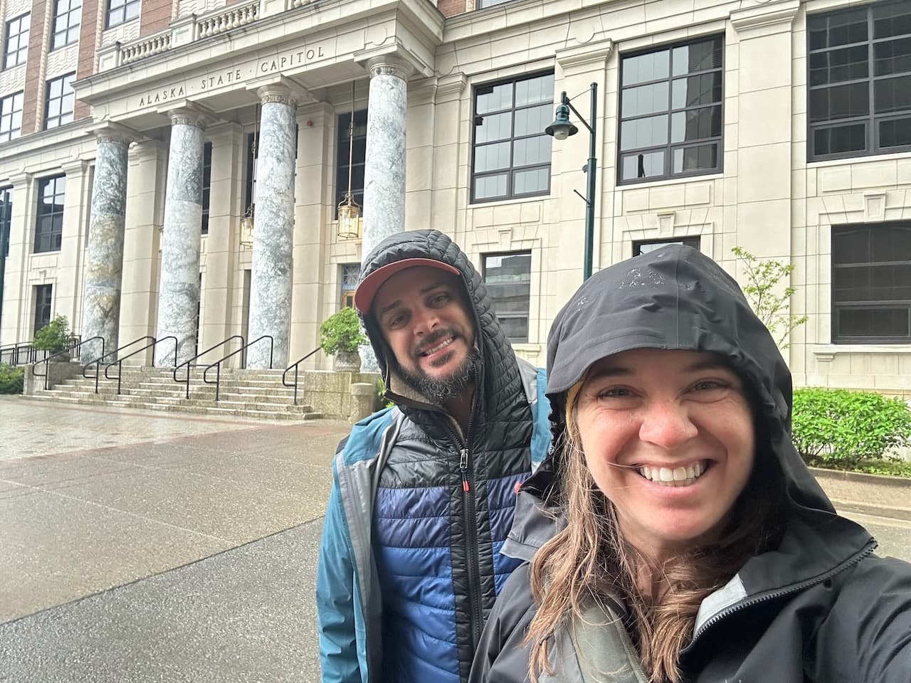 Taking in the capitol building in Juneau, Alaska