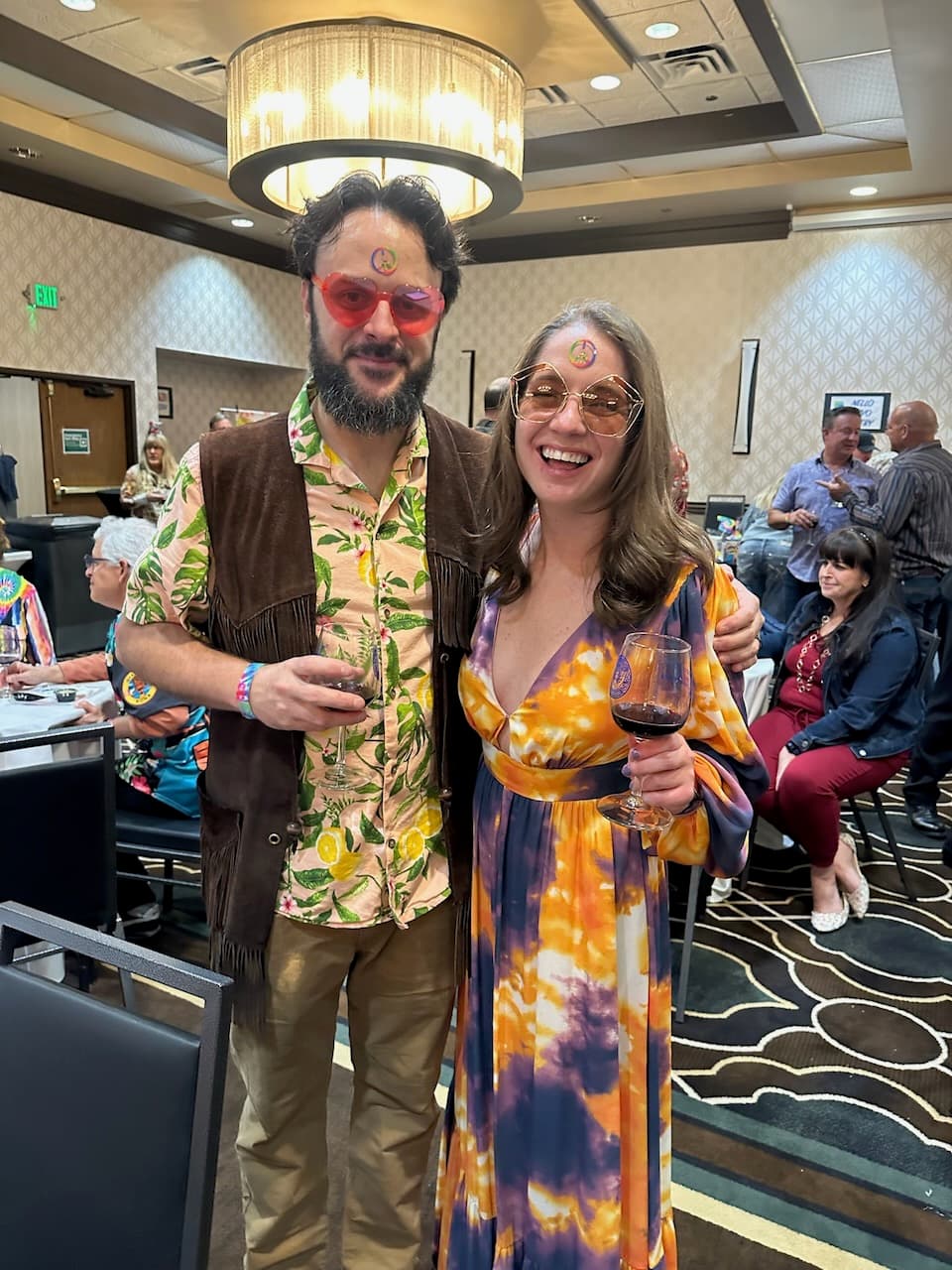 At a Flower Power-themed charity event night for a local non-profit in November